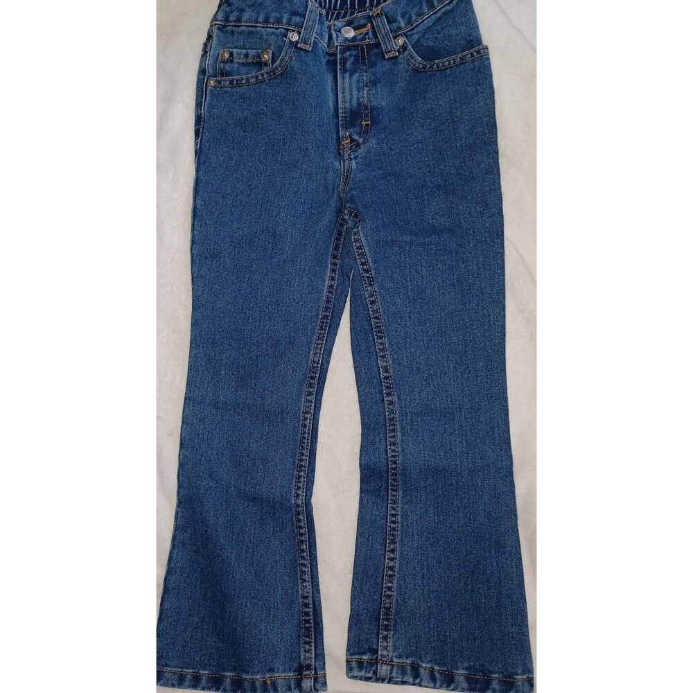 Jordache Kids Jeans 6 Blue Denim Pants Girls Flare Leg Low Rise Cotton New